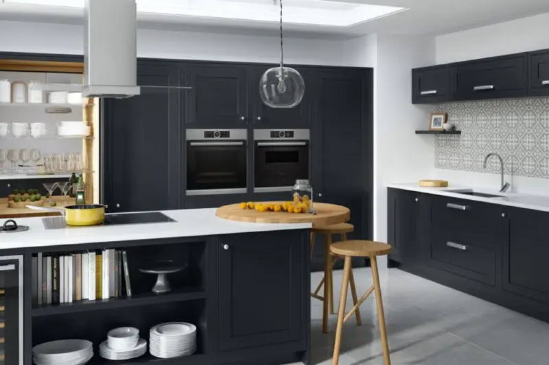 The Caledonia Mull kitchen, painted in Sumburgh Midnight